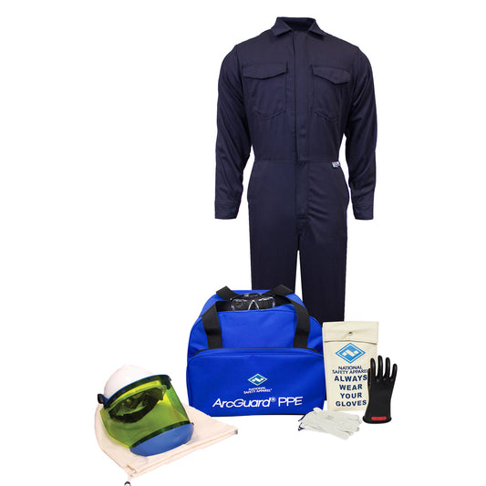 National Safety Apparel Small Blue Westex UltraSoft® Flame Resistant Arc Flash Personal Protective Equipment Kit