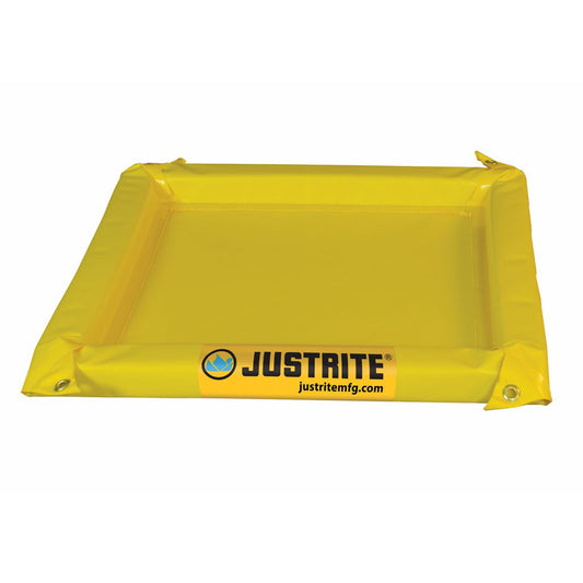 Justrite® 2' X 2' X 2" Yellow PVC Coated Fabric Spill Berm