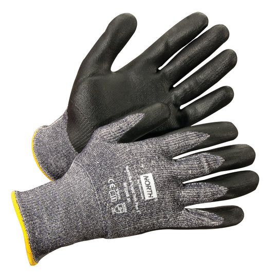 Honeywell Medium NorthFlex Light Task Plus 5™ 13 Gauge High Performance Polyethylene Cut Resistant Gloves With Nitrile And Polyurethane Coated Palm And Fingertips