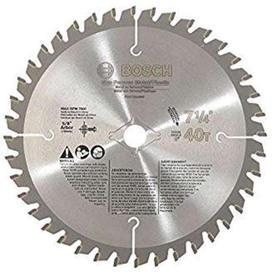 Bosch 7 1/4" 40 Teeth Professional Series Carbide Tipped Circular Saw Blade