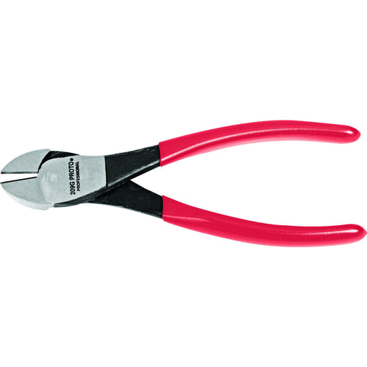 Stanley® 2 5/32" X 7" Tool Steel Proto® Diagonal Cutting Plier With Red Plastic Dipped Handle