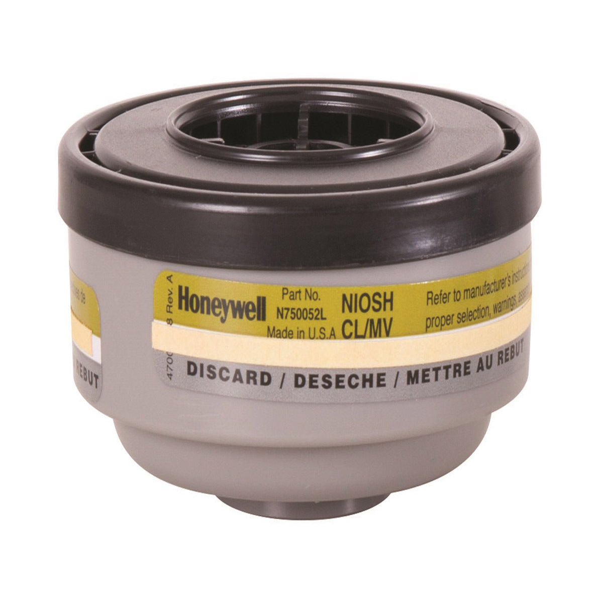 North® by Honeywell Chlorine And Mercury Vapor Respirator Cartridge (For Use With 5400, 5500, 7600 And 7700 Series)