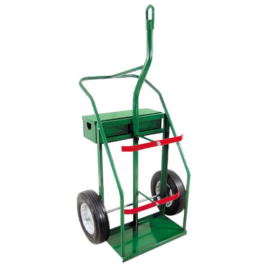 Anthony Welded Products 2 Cylinder Cart With 16" X 4" Solid Rubber Wheels And Continuous Handle
