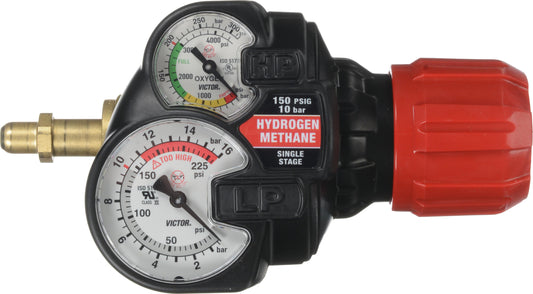 Victor® Model ESS42-150-350 EDGE™ 2.0 Heavy Duty/High Capacity Hydrogen And Methane Single Stage Regulator, CGA-350