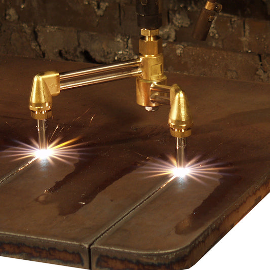 Koike Aronson/Ransome Brass Oxygen/Fuel Gas 3-Seat Twin Tip Adapter