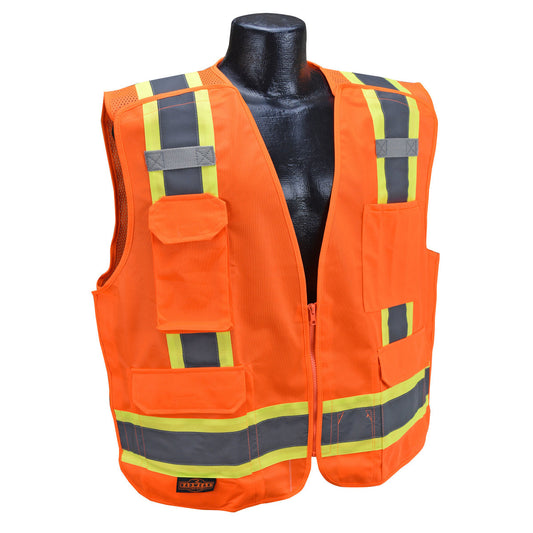 Radians, Inc. Large Hi-Viz Orange RadWear™ Polyester Mesh/Polyester Tricot Vest