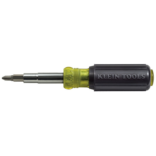 Klein Tools 7 1/4" Silver/Yellow/Black Chrome Plated Steel Screwdriver/Nut Driver