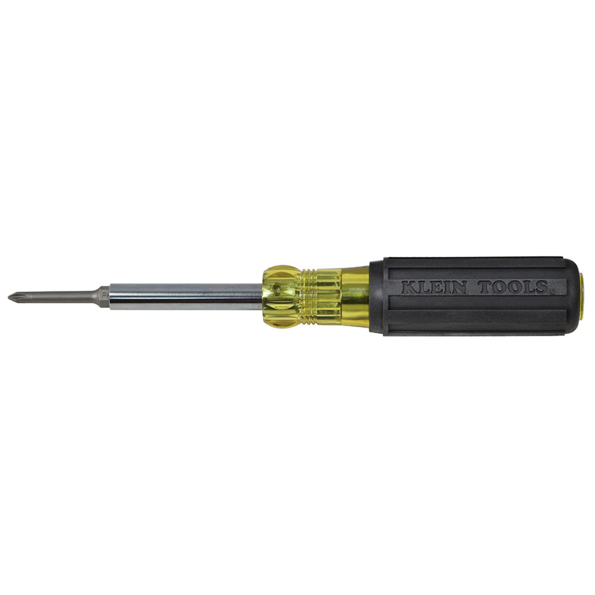 Klein Tools 9 7/64" Silver/Yellow/Black Steel Screwdriver With Rubber Handle