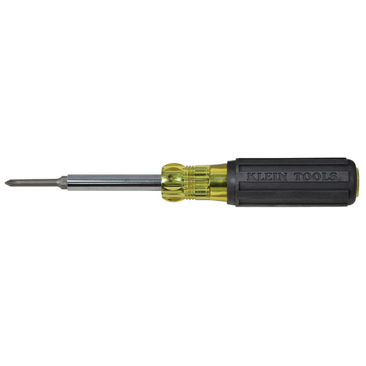 Klein Tools 9 7/64" Silver/Yellow/Black Steel Screwdriver With Rubber Handle