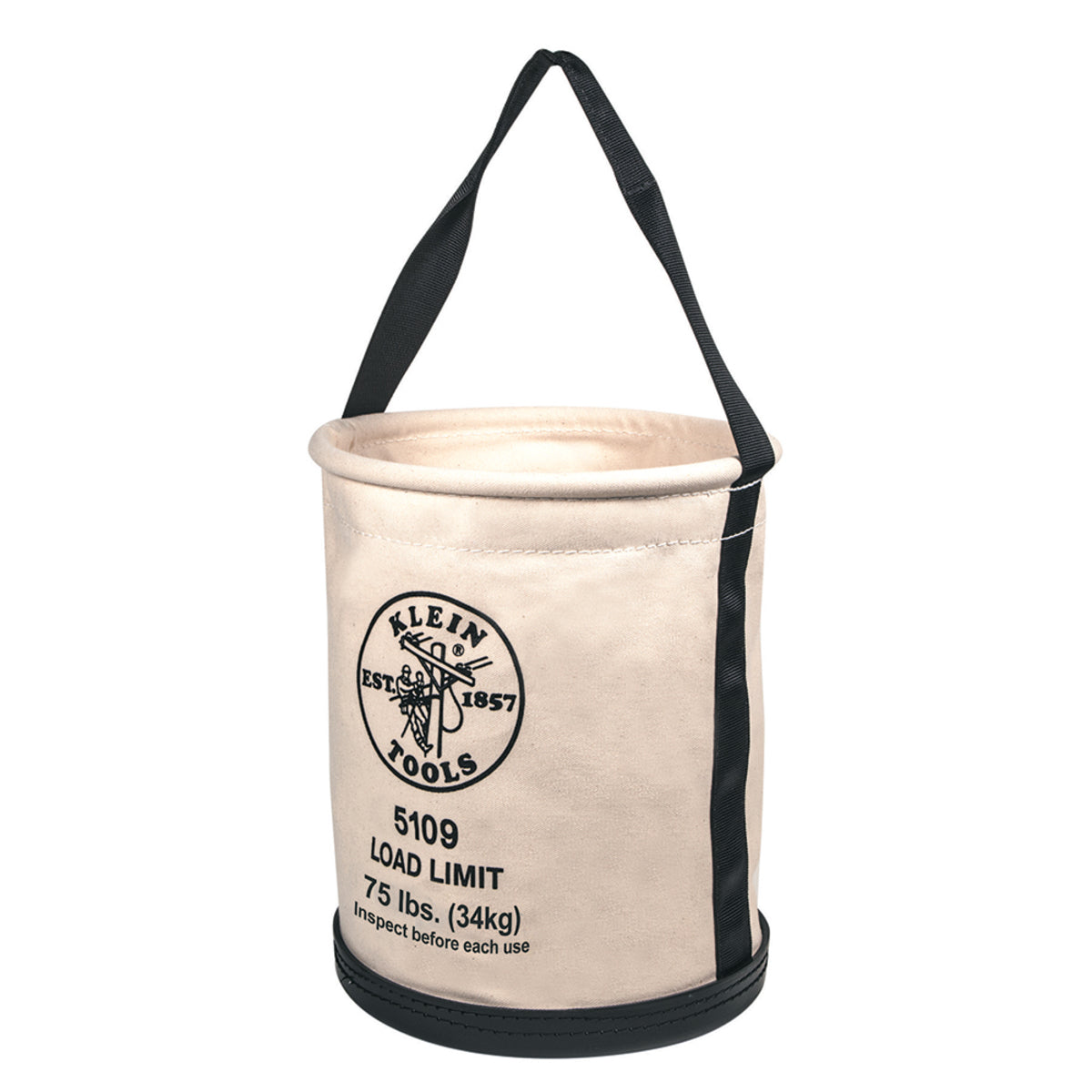 Klein Tools 12" Natural/Black Straight Wall Bucket