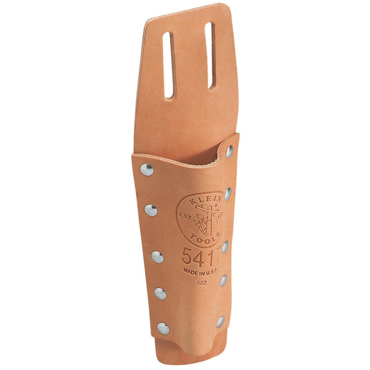 Klein Tools 3 1/4'' X 11'' Brown Leather Bull-Pin Holder With 2" Slotted Belt