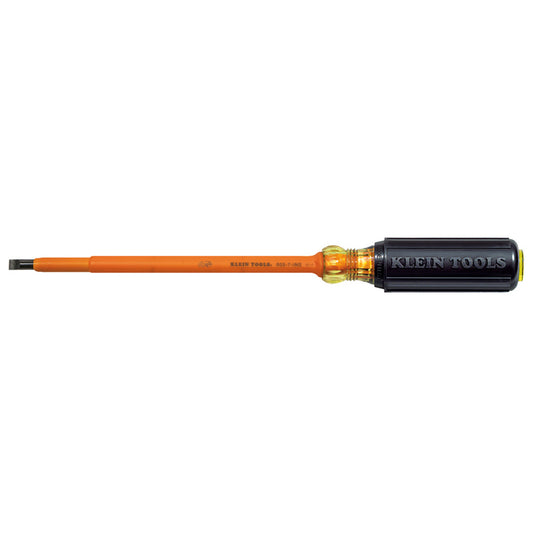 Klein Tools 11 5/16" Silver/Yellow/Black Induction Hardened Steel Screwdriver With High-Dielectric Plastic Handle