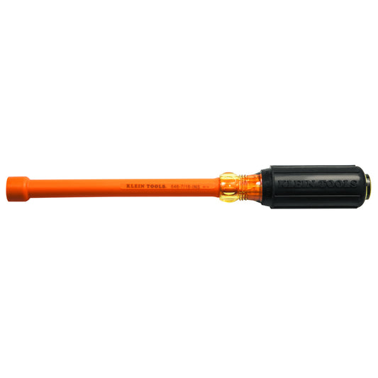 Klein Tools 10 5/16" Silver/Yellow/Black Steel Nut Driver With High-Dielectric Plastic Handle