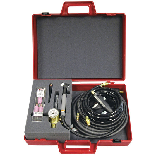 Lincoln Electric® TIG Torch Starter Pack For Air Cooled Tig-Mate™ 17 Torch Includes Pta-17 Torch, Parts Kit, Harris Flow Meter/regulator, Gas Hose, Twist Mate Adapter, Work Clamp And Cable