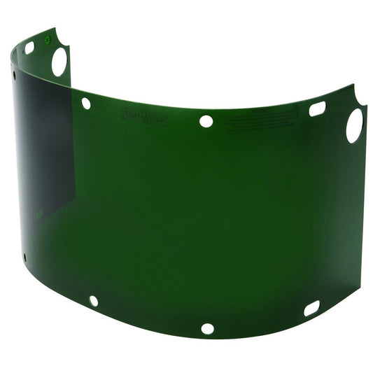 Honeywell Fibre-Metal® 8" X 16 1/2" X .06" Green Shade 5 Propionate Faceshield