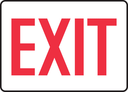 Accuform Signs® 10" X 14" Red/White Aluminum Safety Sign "EXIT"