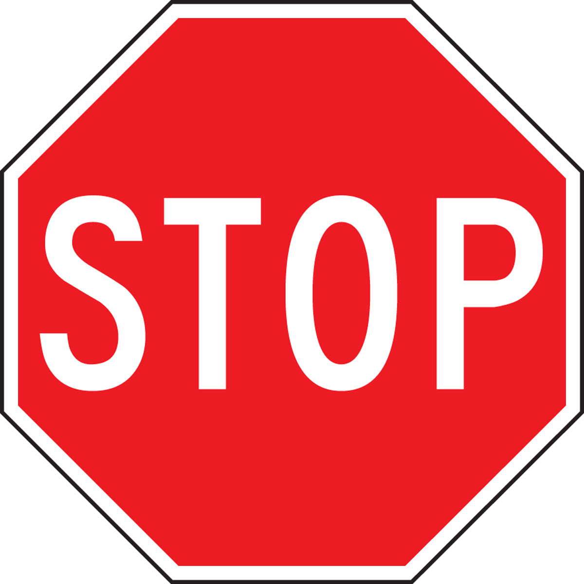 Accuform Signs® 12" X 12" White/Red Plastic Safety Sign "STOP"