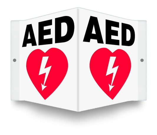 Accuform Signs® 6" X 5" Red/Black/White Plastic Projection™ 3D Projection Sign "AED"