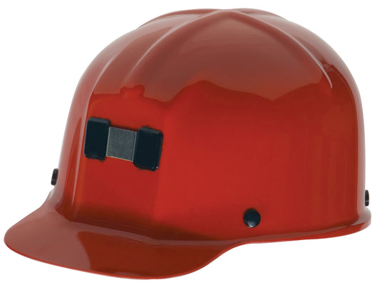MSA Red Comfo-Cap® Polycarbonate Cap Style Hard Hat With Pinlock/4 Point Pinlock Suspension