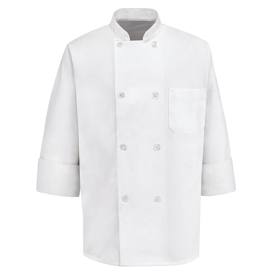 Red Kap® X-Large/Regular White Chef Coat With Front Button Closure
