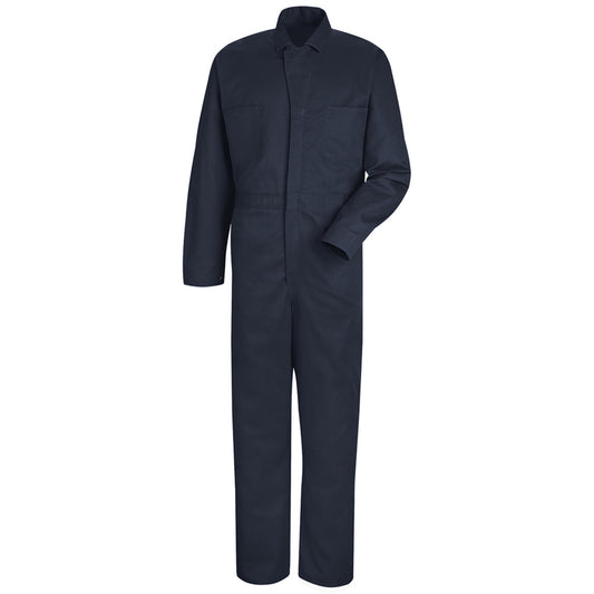 Red Kap® 42"/Tall Navy 8.5 Ounce Cotton Coveralls With Front Snap Closure