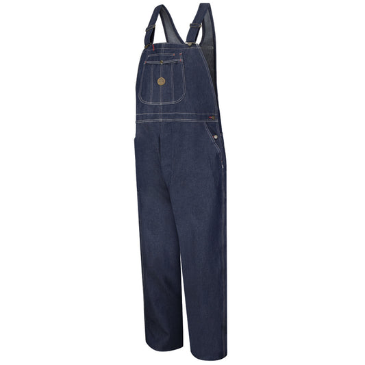 Red Kap® 44" X 30" Blue Cotton Overalls With Traditional Buttonfly Closure