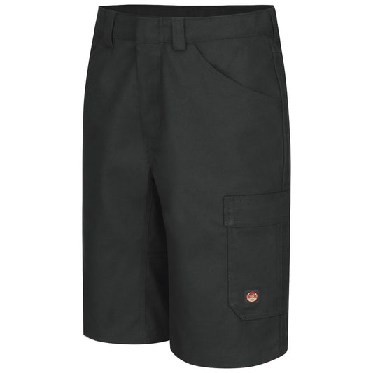 Red Kap® 50" X 13" Black 8 Ounce Polyester/Cotton/Spandex Shorts With Button Closure