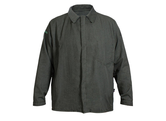 National Safety Apparel X-Large Green OPF Blend/Ripstop Flame Resistant Jacket With Snap Front Closure