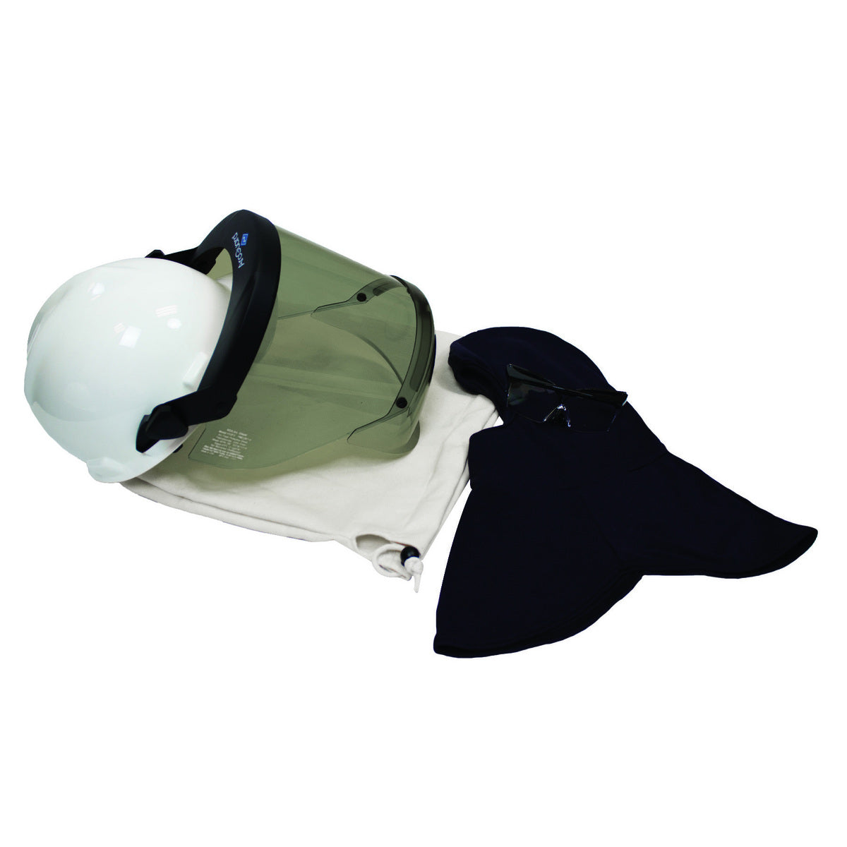 National Safety Apparel 7" X 20" X .06" Gray And Clear Polycarbonate Flame Resistant Head and Face Protection Kit