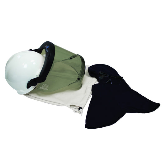 National Safety Apparel 7" X 20" X .06" Gray And Clear Polycarbonate Flame Resistant Head and Face Protection Kit