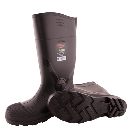 Tingley Size 4 Pilot™ Black 15" PVC Knee Boots