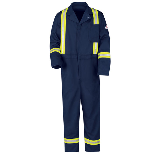 Bulwark® 56" Navy Cotton Flame Resistant Coveralls