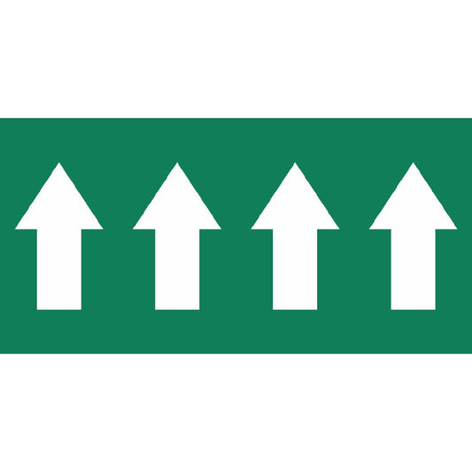 AccuformNMC™ 2" X 4" White/Green Pressure Sensitive/Adhesive Backed Vinyl "(Directional Arrow Graphic Only)"