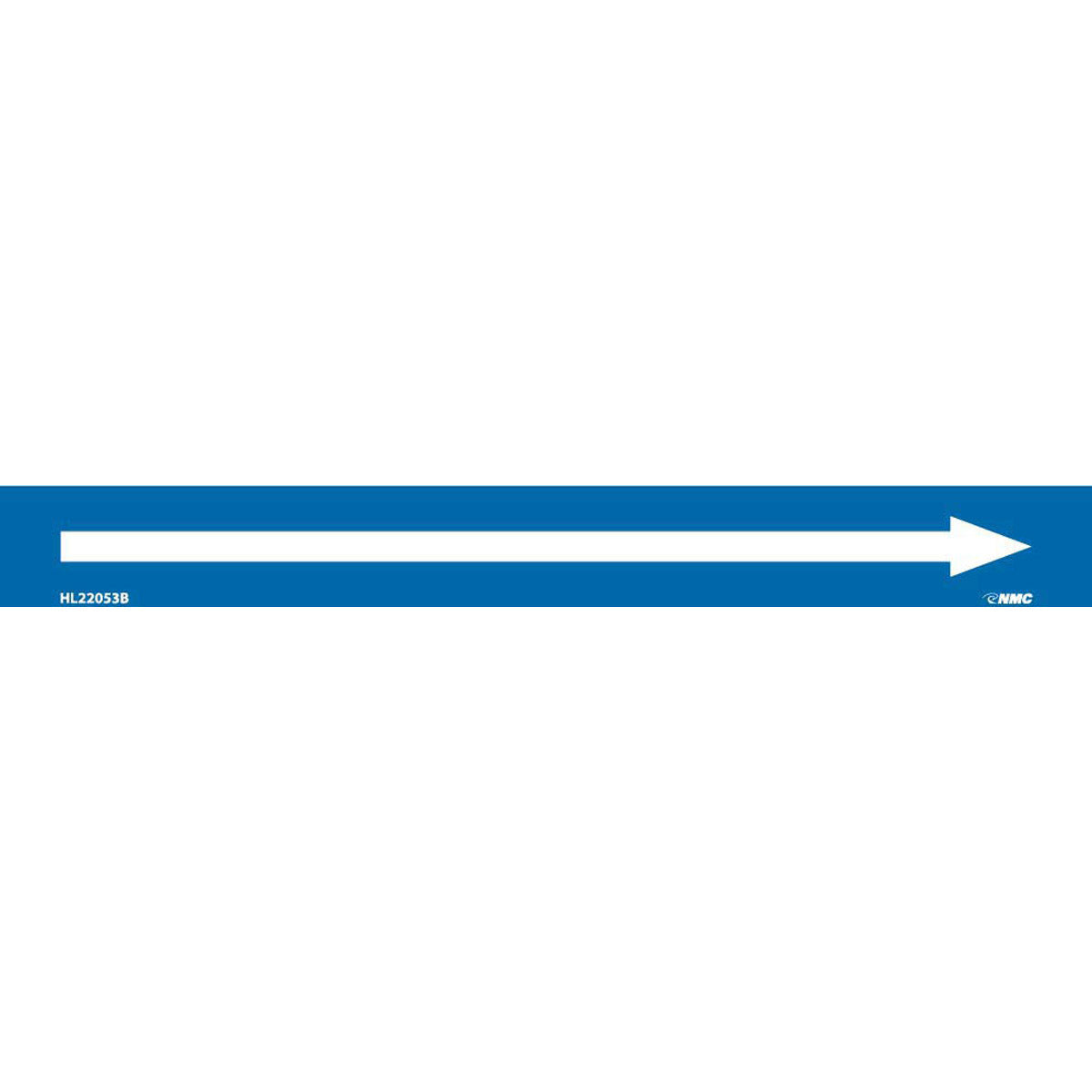 AccuformNMC™ 1" X 9" Blue/White Pressure Sensitive/Adhesive Backed Vinyl (25 Per Pack) "(Directional Arrow Graphic Only)"