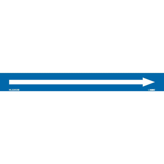 AccuformNMC™ 1" X 9" Blue/White Pressure Sensitive/Adhesive Backed Vinyl (25 Per Pack) "(Directional Arrow Graphic Only)"