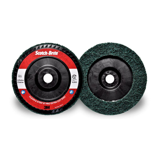 3M™ 7" X 7/8" Extra Coarse Grade Aluminum Oxide Scotch-Brite™ Green Disc