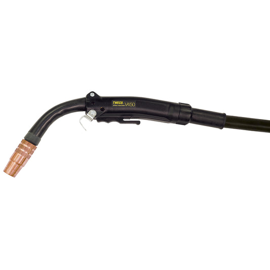 Tweco® 450 Amp VELOCITY2™ Spray Master® V450 0.063" Air Cooled MIG Gun  - 15' Cable/ Miller® Style Connector With Long Reach Conductor Tube