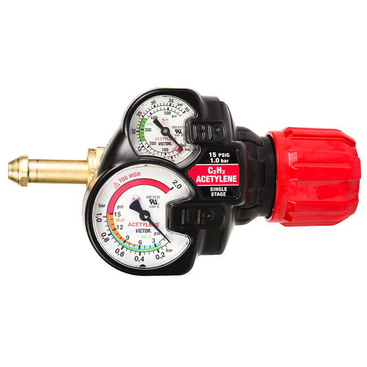 Victor® Model ESS42-15-300 EDGE™ 2.0 Heavy Duty/High Capacity Acetylene Single Stage Regulator, CGA-300