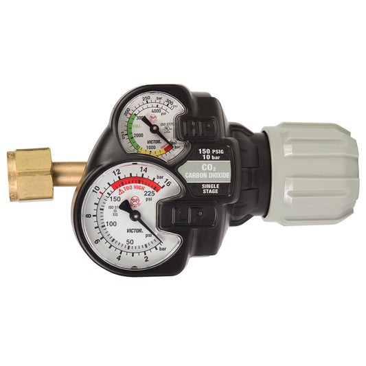 Victor® Model ESS42-150-320 EDGE™ 2.0 Heavy Duty/High Capacity Carbon Dioxide Single Stage Regulator, CGA-320