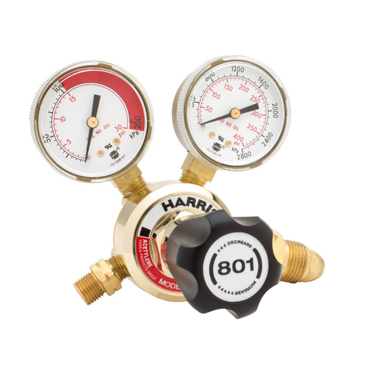 Harris® Model 801-15-510 Medium Duty Industrial General Purpose Acetylene Single Stage Regulator, CGA-510