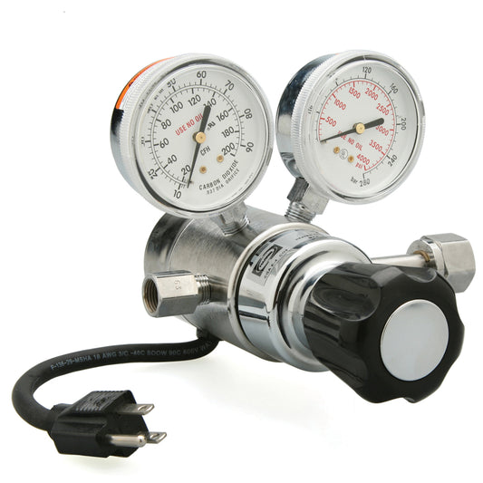 Harris® Model HP715-100SCFH-320 120 Volt Heavy Duty Electrically Heated Carbon Dioxide Electrically Heated Flowgauge, CGA-320