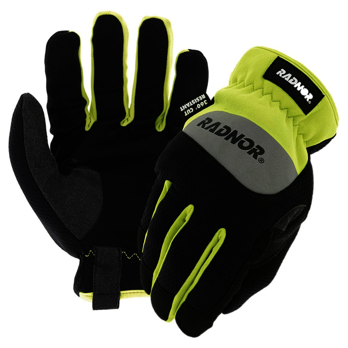RADNOR™ 2X TrekDry® And Synthetic Leather Mechanics Open Cuff 360 Cut Resistant Gloves With Touchscreen Technology (While Supplies Last)