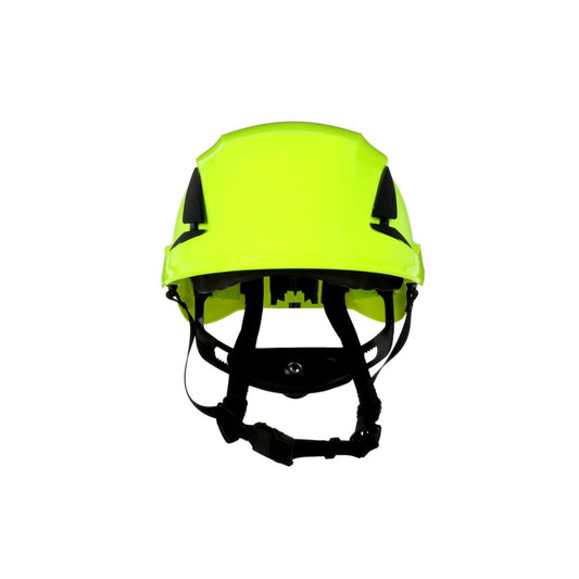 3M™ High-Visibility Green SecureFit™ X5014V-ANSI ABS Brimless Climbing Helmet With 6 Point Ratchet Suspension