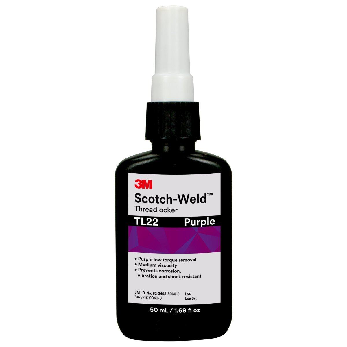 3M™ Scotch-Weld™ Threadlocker TL22, Purple, 50 mL Bottle