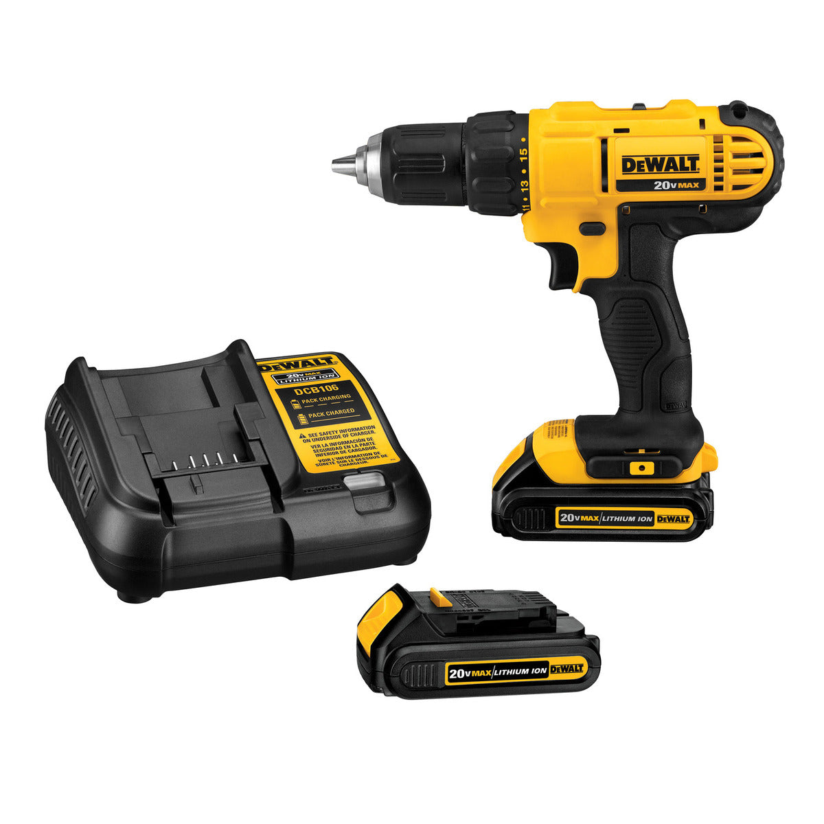 DEWALT® 20V MAX 20 Volt 450 - 1500 rpm Cordless Cordless Drill