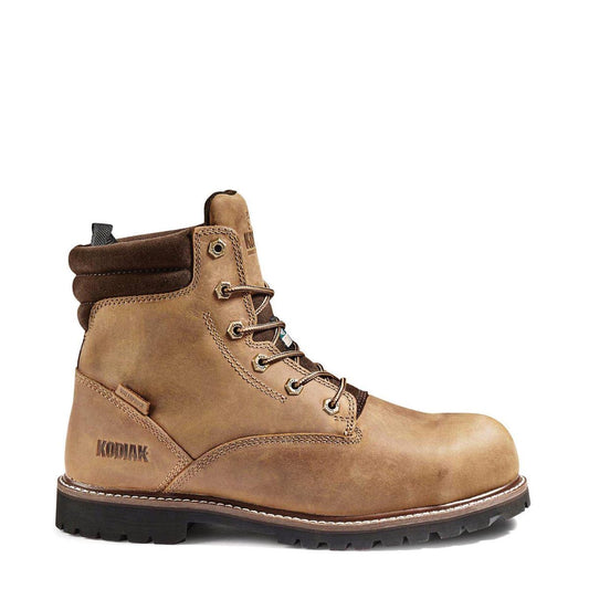 Kodiak® Size 7W Brown McKinney Boot Leather/Rubber Composite Toe Safety Boots With Electric Shock, Puncture Resistant And Slip Resistant Sole