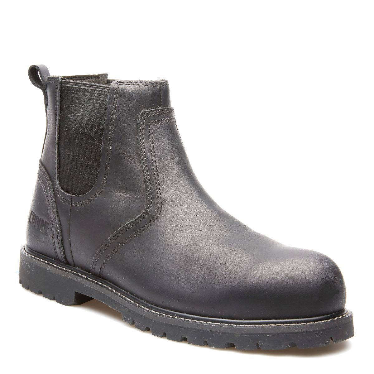 Kodiak® Size 14W Black McKinney Chelsea Leather/Rubber Composite Toe Safety Boots With Electric Shock, Puncture Resistant And Slip Resistant Sole