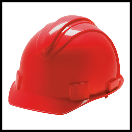 SureWerx™ Red Jackson Safety® Charger® HDPE Cap Style Hard Hat With Ratchet/4 Point Ratchet Suspension