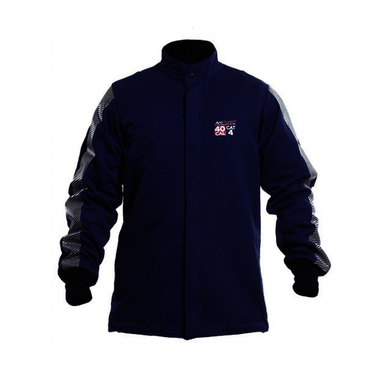 National Safety Apparel Medium/Regular Blue GORE® PYRAD® Flame Resistant Jacket With Zipper Front Placket Closure