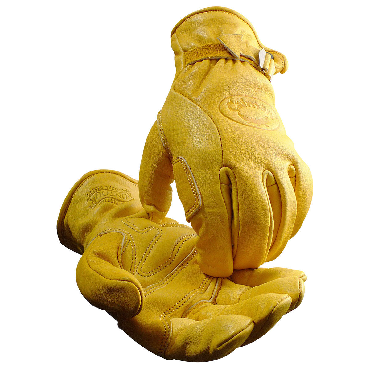 Protective Industrial Products Caiman® Medium Gold Top Grain Cowhide Unlined Drivers Gloves